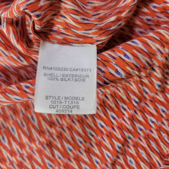 Joie Women Red & White Abstract Patterned Silk Sleeveless Blouse Size XS - Picture 4 of 8